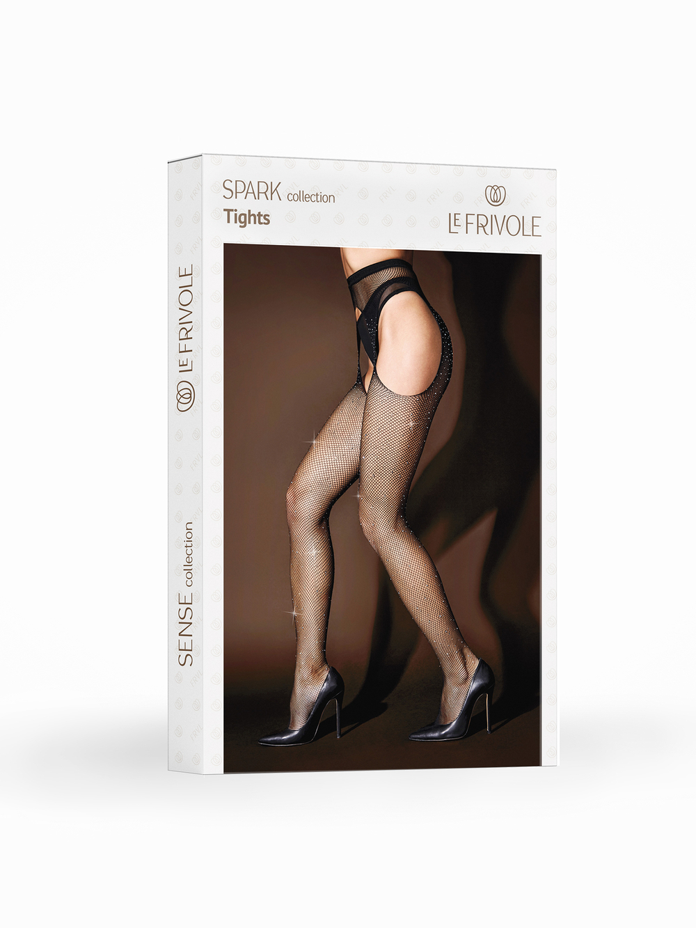 Эффектные колготки с вырезами и искрящимися стразами