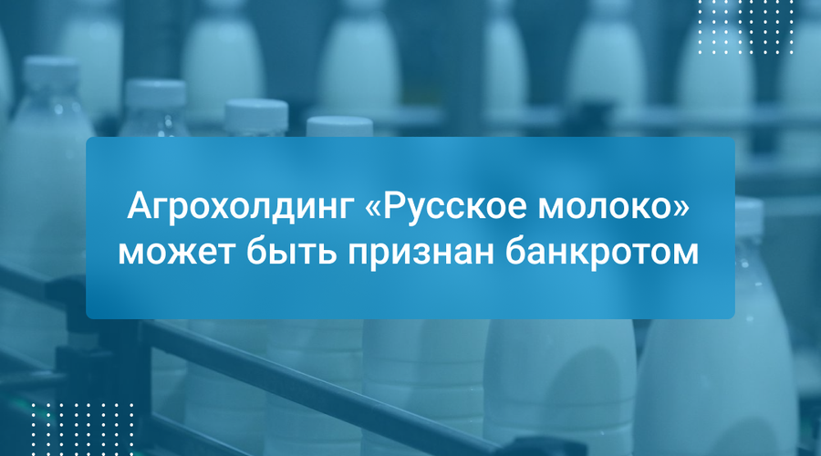 Агрохолдинг «Русское молоко» может быть признан банкротом