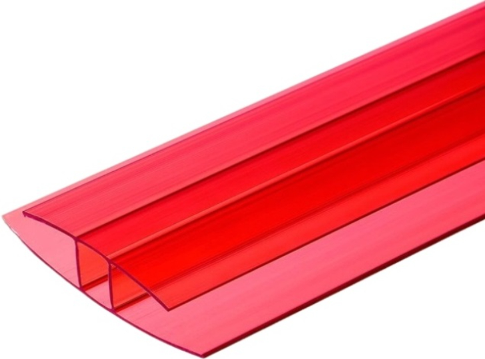 Профиль соединительный неразъемный 4-6мм красный Полипласт НН 6м