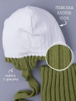 Шапка осенняя детская на завязках и снуд