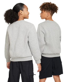 Детская теннисная куртка Nike Kids Sportswear Club Fleece - dark grey heather/white