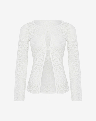 Топ из кружева с длинными рукавами