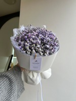 Букет из гипсофилы фиолетового оттенка