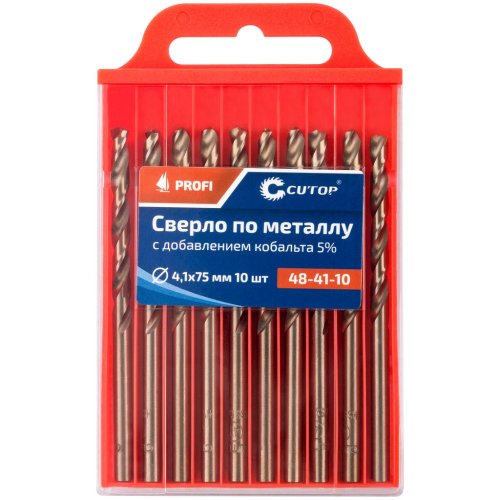 Сверло Cutop Profi 4,1*75 по металлу 10 шт   48-41-10