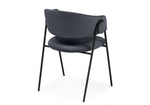 Стул на металлокаркасе Woodville Криспиан темно-серый, черный, ножки черные