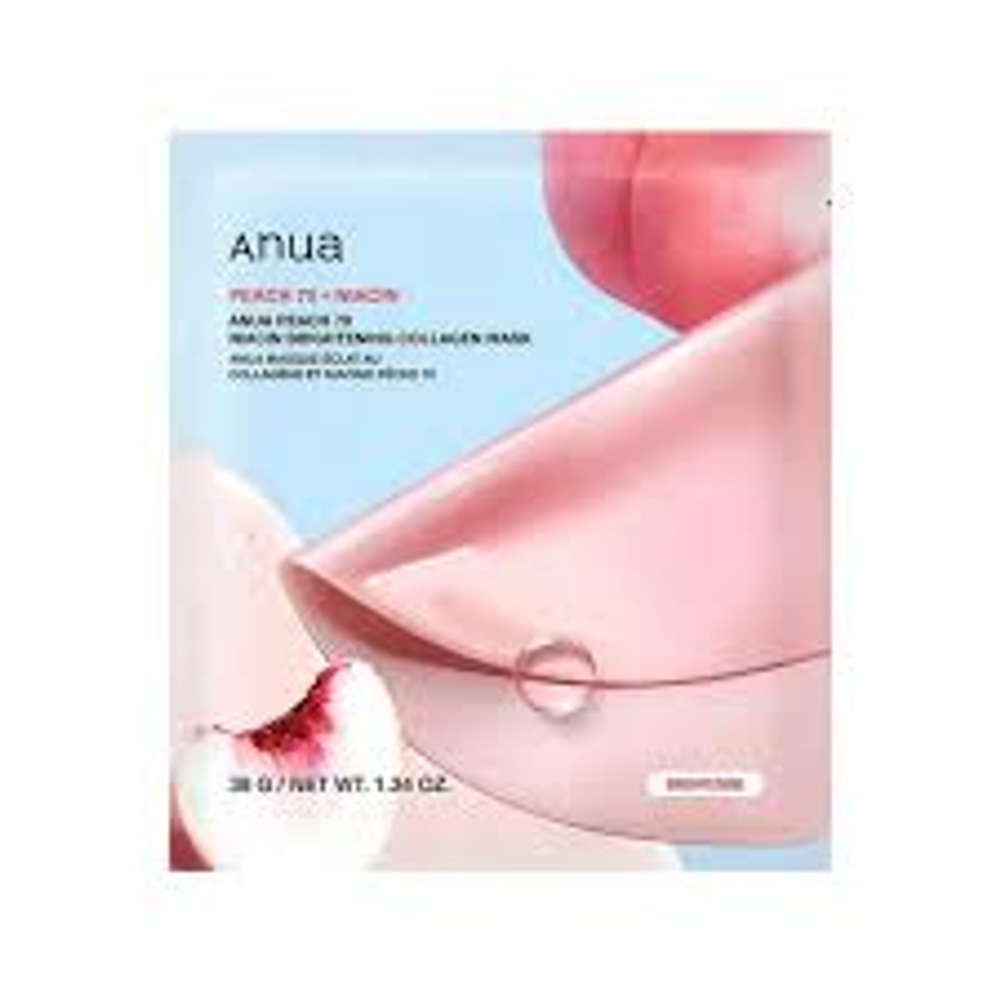 Anua Peach 70 + Niacin Brightening Collagen Mask Гидрогелевая маска для осветления