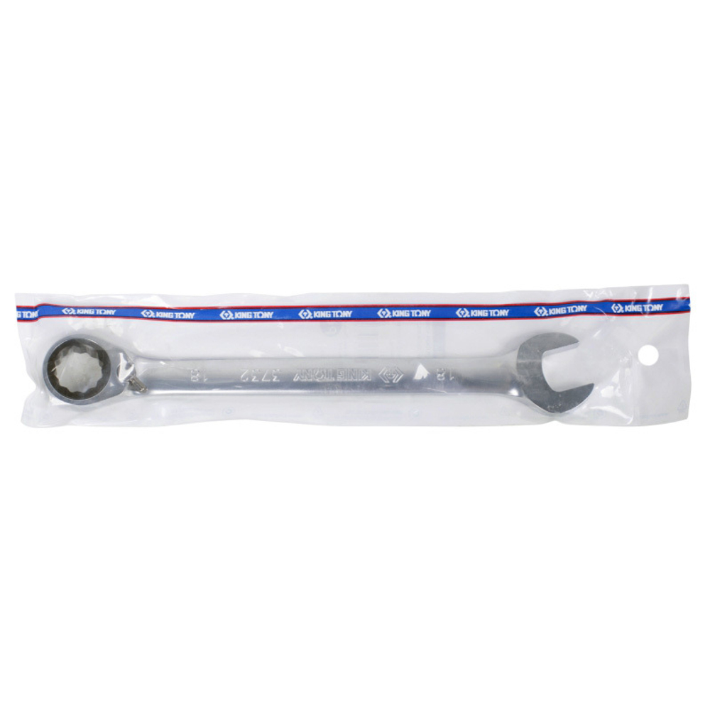 Ключ трещоточный комбинированный с флажковым переключением 18 мм KING TONY 373218M