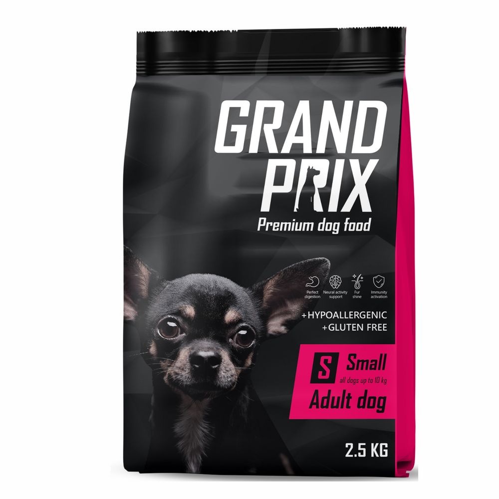 Сухой корм Grand Prix Small Adult для взрослых собак малых пород с курицей 2,5 кг