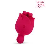 Малиновый клиторальный вибростимулятор-бутон 10,6см Bior Toys Viva Rose RT-34006