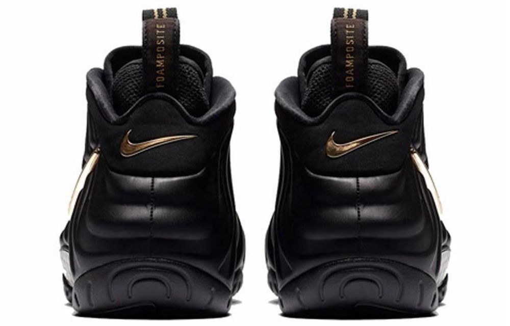 Кроссовки Nike Foamposite Pro Black Metallic Gold