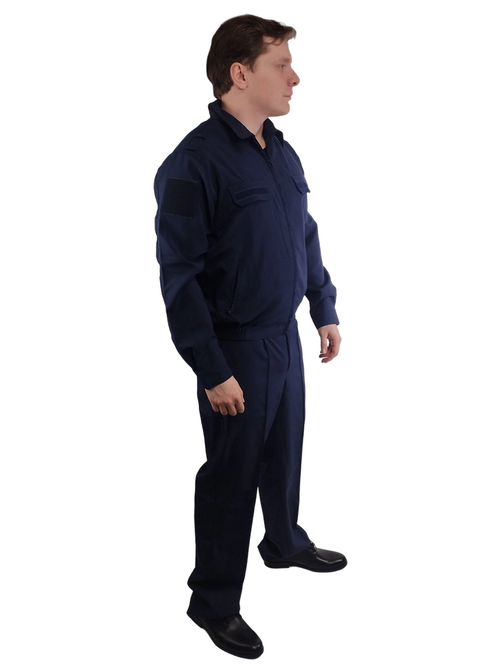 Костюм офисный для военнослужащих длинный рукав (синий, габардин) (А)