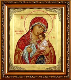 Чаша терпения. Икона Божьей Матери на холсте в рам
