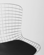Стул обеденный Bertoia хромированный с черной подушкой 4 шт
