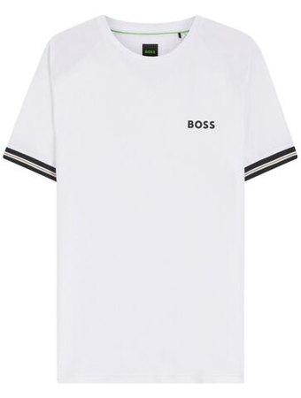 Мужская теннисная футболка BOSS TOC Serve 2 - white