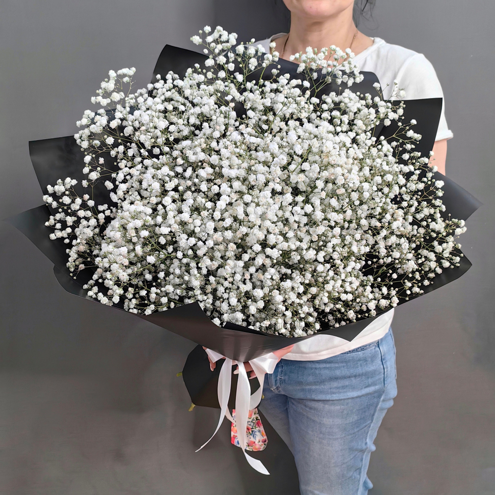 Букет из белой гипсофилы