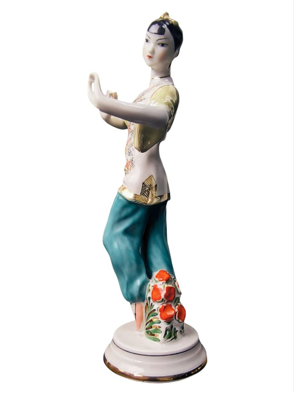 Фарфоровая статуэтка "Танцующая китаянка" (ДФЗ)