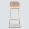 Барный стул Neo Soft 77 см, бежевый, ножки хром