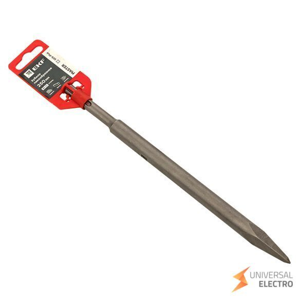 Зубило пикообразное SDS-plus 250 мм EKF Master