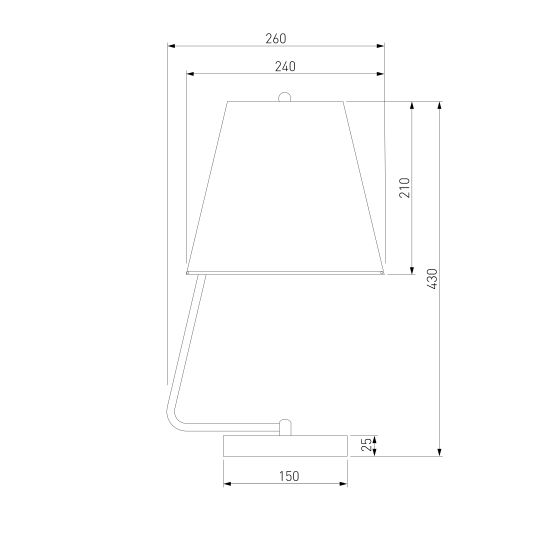 01165/1/ настольный светильник/ хром