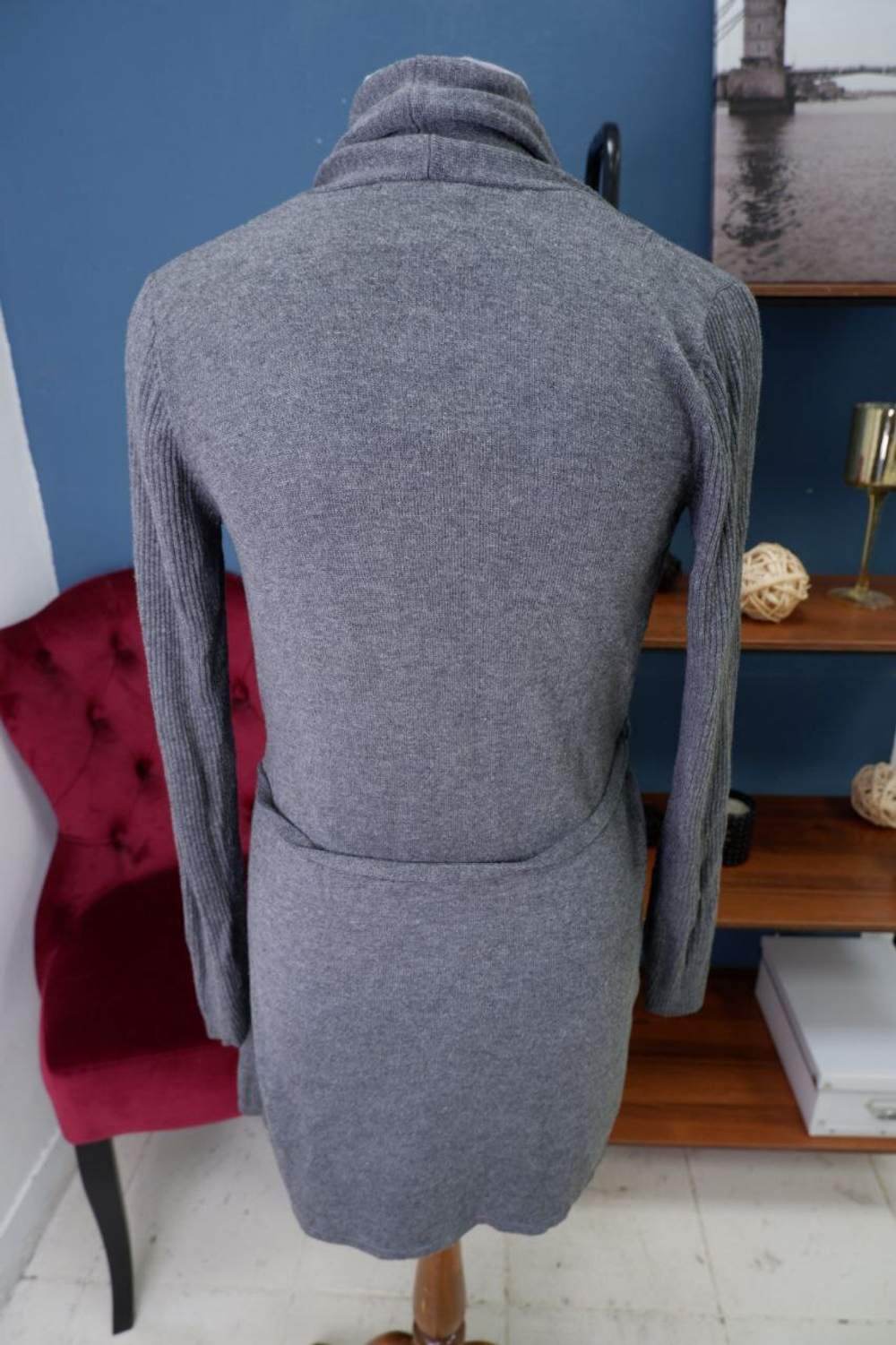 Кардиган Oodji серого цвета 42-44 размер