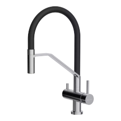 Смеситель Akeno-GB-BL латунь/графит/черный