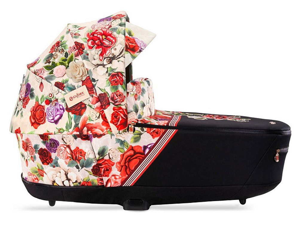 Коляска для новорожденных Cybex Priam IV Chrome Brown Spring Blossom Light
