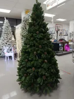 Ель с шишками «Снежная королева зелёная» (Пвх) 180 см / 1.8 м