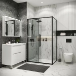 Душевой уголок Grossman Cosmo 120.K33.02.1080.21.00 100x80 стекло прозрачное/профиль черный матовый