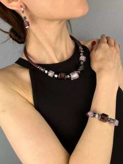 Серьги бижутерия из муранского стекла