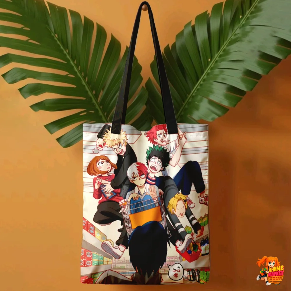 Сумка шоппер с принтом Моя геройская академия