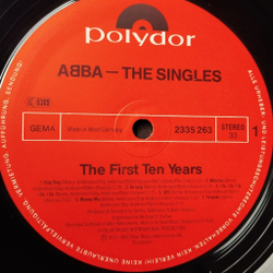 Винтажная виниловая пластинка LP АББА ABBA The Singles (The First Ten Years) (Germany 1982) Dancing Queen