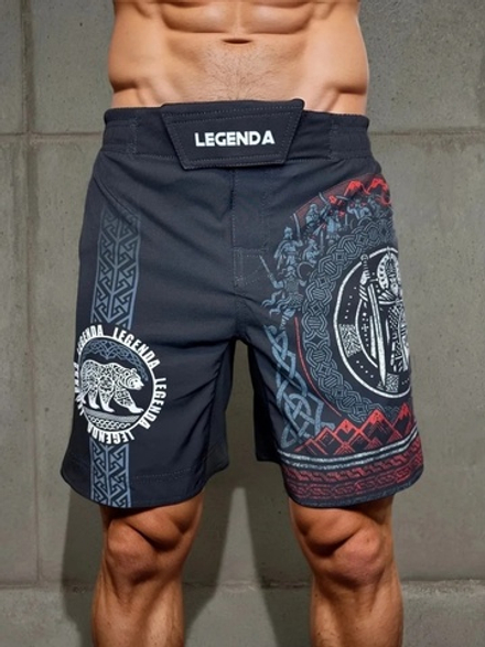 Шорты MMA LEGENDA Варяги 2 черные