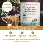 DelighTeas, Аюрведический чай с базиликом (Tulsi), без кофеина, 30 роскошных чайных пакетиков «Пирамида», 90 г (3,2 унции)