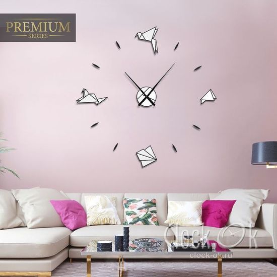 Настенные 3D часы Origami
