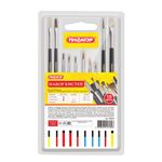 Кисти ПИФАГОР, набор 10 шт. (пони - 5 шт., синтетика - 3 шт., щетина - 2 шт., круглые, плоские), 200505