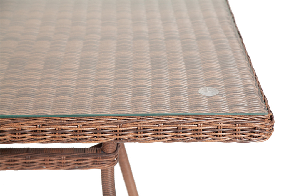 "Латте" плетеный стол из искусственного ротанга 140х80см, цвет коричневый
