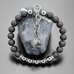 Браслет из шунгита и гематита. "Rico La Cara" AMX003208