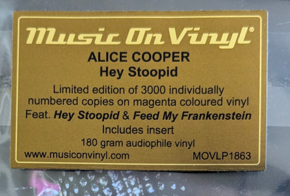 Alice Cooper / Hey Stoopid (Limited Edition)(Coloured Vinyl)(LP)