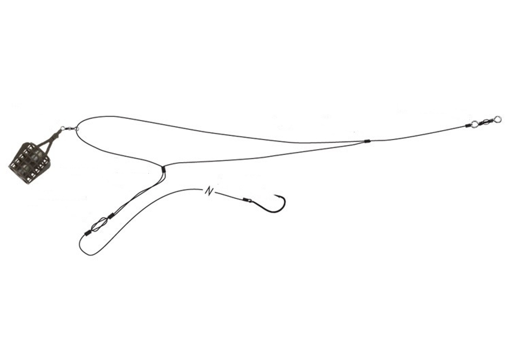 Оснастка фидерная ECOPRO несиметричная петля с кормушкой Sport-Feeder