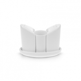 Набор для специй на подставке (соль, перец, зубочистки) «Collage» 90 мм