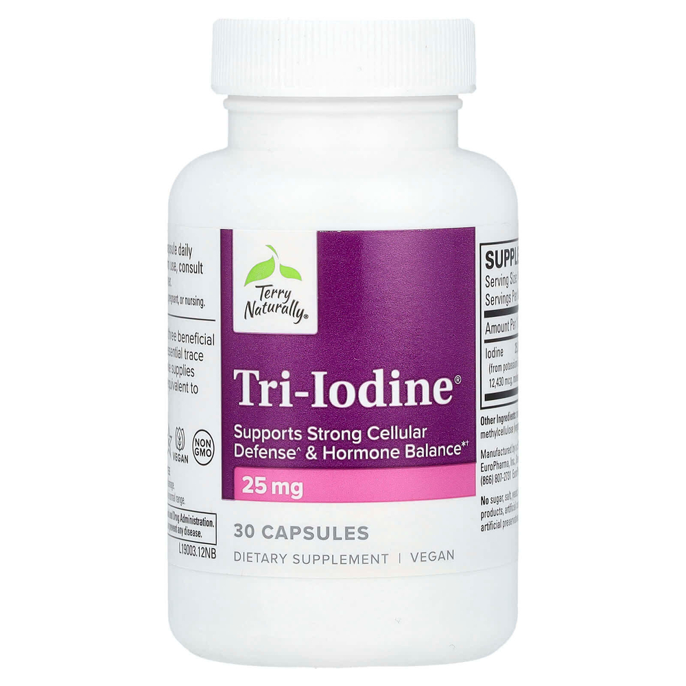 Terry Naturally, Tri-Iodine®, 25 мг, 30 капсул