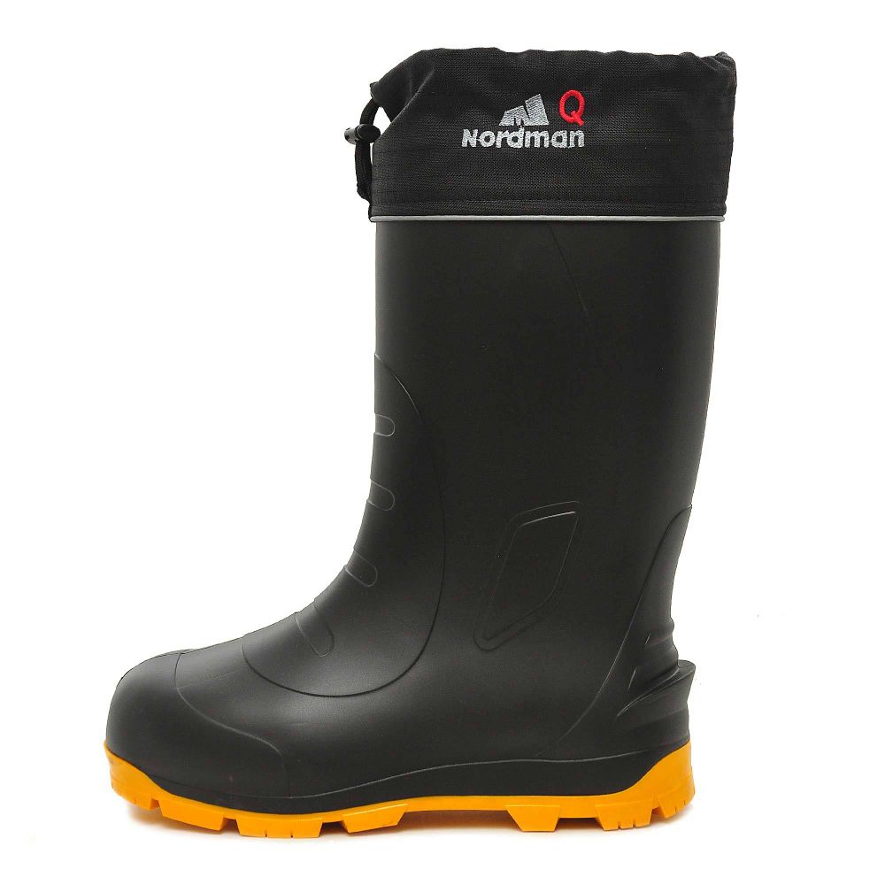 Сапоги с шипами Nordman Quaddro до -50С с защищенной подошвой ТЭП (черные с желтым)