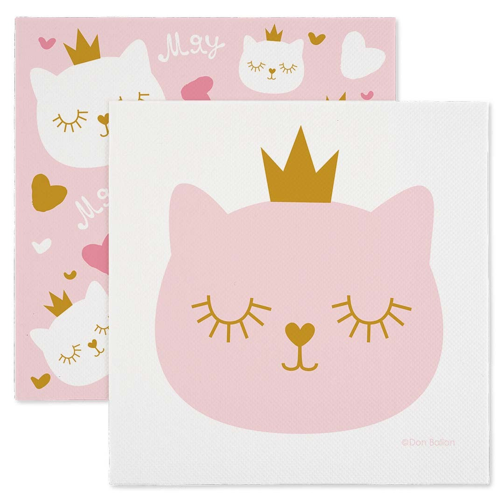 Салфетки «Котенок принцесса», 33 см, 12 шт