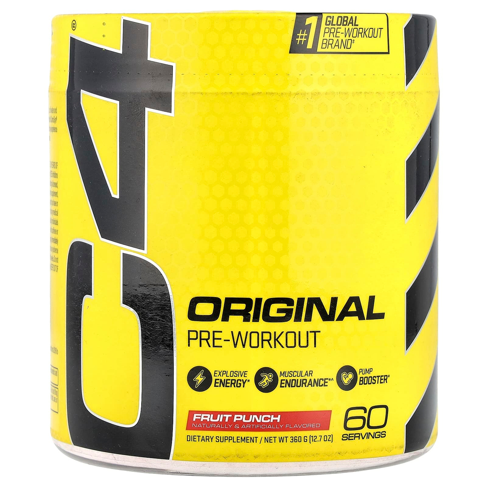 C4 / Cellucor, C4® Original, предтренировочный комплекс, со вкусом фруктового пунша, 360 г (12,7 унции)