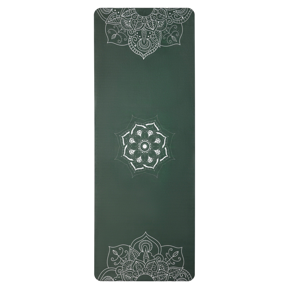 Тревел коврик для йоги Mandala Emerald 185*68*0,1 см из микрофибры и каучука (уценка)