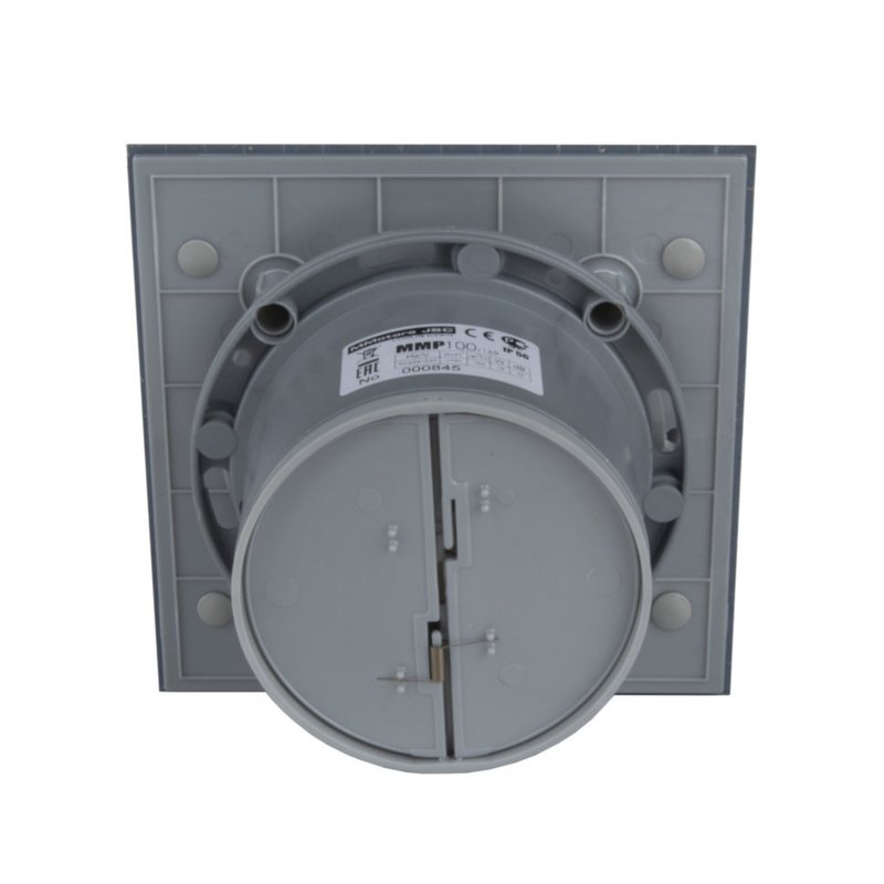 Вытяжной сверхмощный вентилятор ММ-Р 06 стекло квадрат 169 м³/час с обратным клапаном мозаика хром