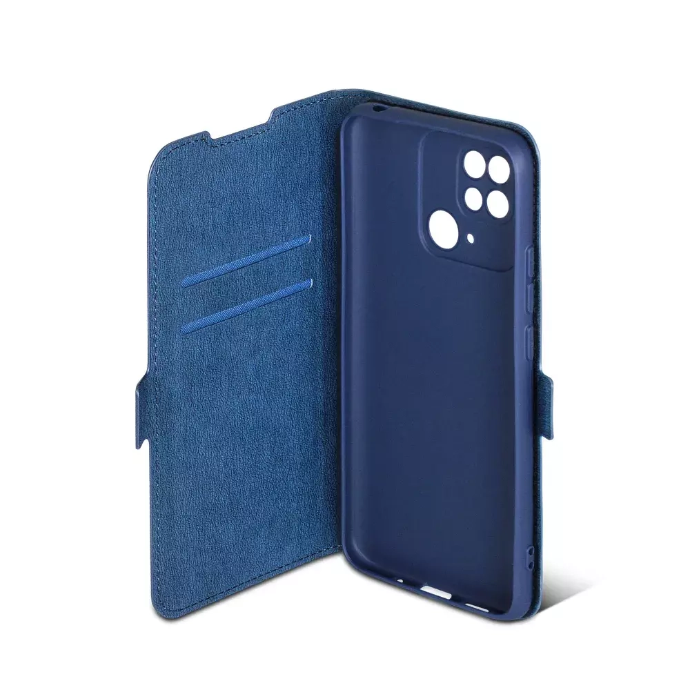 Чехол с флипом для Xiaomi Redmi 10C blue DF