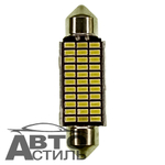 Светодиод 12V T11x41 49SMD 3014 WHITE CANBUS RoHS (салон) черная плата 11010
