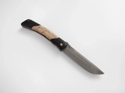 Складной нож "Сойка", сталь Х12МФ, рукоять карельская береза/черный граб
