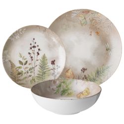 НАБОР ПОСУДЫ ОБЕДЕННЫЙ BRONCO GRASSLAND НА 4 ПЕР. 12 ПР.: 25,5 СМ, 20,5 СМ, 18 СМ